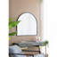 Miroir décoratif arqué avec cadre en fer