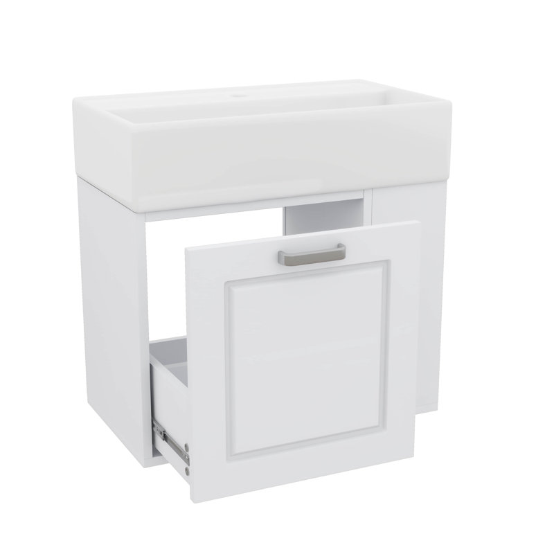 Meuble-lavabo mural 21,8 po, Blanc