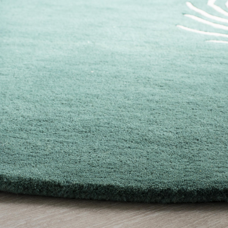 Nonia Hand Tufted Wool And Viscose Rug, Round 6'