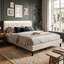 Upholstered Linen Platform Bed-1572705496-1572705511