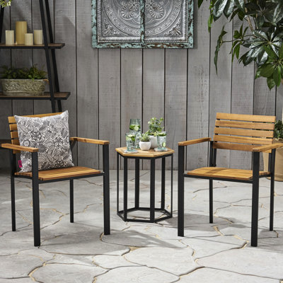 Chaise de cour arrière - et noir, bois, moderne et extérieur tendance