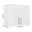 Armoire murale pour salle de lavage, armoire murale à 2 niveaux avec tablette réglable, armoire de rangement 32 po avec 2 portes, pour salle de bain, cuisine, buanderie, P 16 x 32 x 24 po (P x l x H), blanc