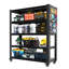 Tablette de rangement robuste en métal H 72 po à 5 niveaux avec roulettes verrouillables, hauteurs personnalisables, l 47,2 po, idéale pour entreposer des tablettes réglables de l 47,2 po, capacité de 2 000 lb
