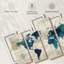 «World Map Aged World Map I» sur toile 5 pièces par Tess P-93024538