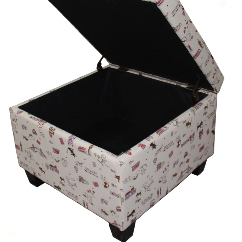 Grand repose-pieds de rangement 18,75 po, imprimé pour enfants