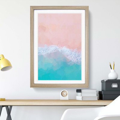 Beach in Hong Kong in Abstract - Picture Frame Graphic Art Print