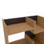 Bibliothèque Magnolia, bureau, Macadamia / noir