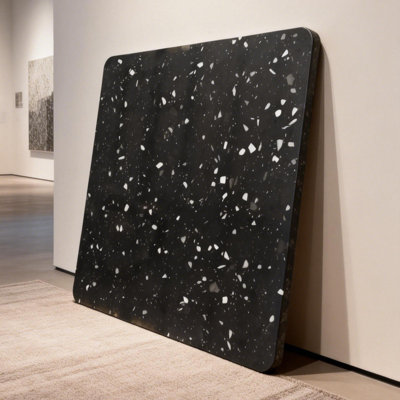 24" Terrazzo Tabletop Only – Commercial & Residential Use For Café, Restaurant, Patio, Balcony & Small Dining Spaces