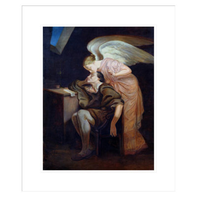 «The Dream of the Poet or The Kiss of the Muse» par Paul Cézanne, impression giclée encadrée
