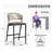 Patio Bar Stool with Cushion-1136818852