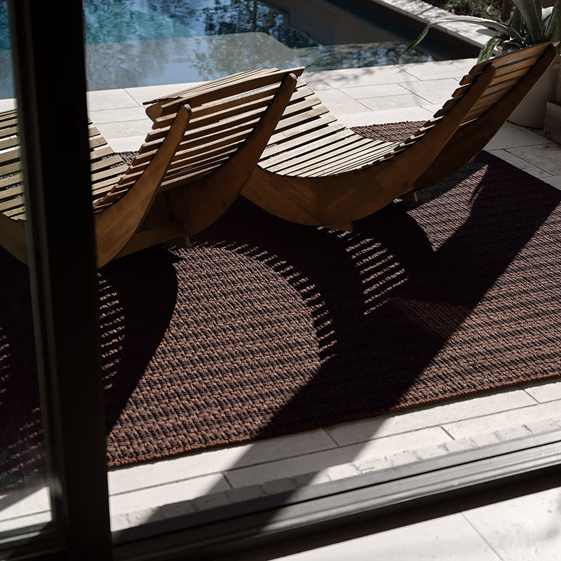 Striped Area Rug in Gray/Brown, Rectangle 4' x 6'