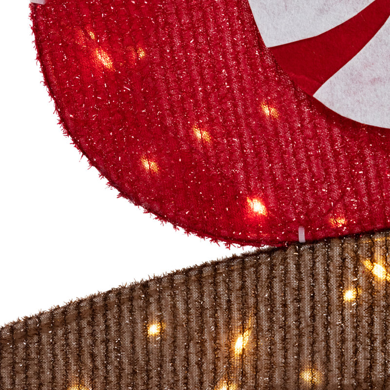 Décoration de Noël sous-verre lumineux pour amis de l'hiver, 4,5 pi, blanc chaud DEL