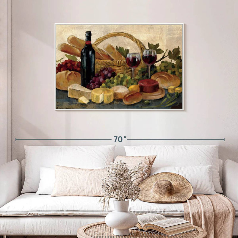 Récompense toscane Toscane, Cadre flottant blanc, 43 po x 29 po