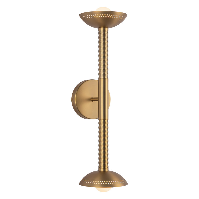 Soham 23-In (with Shade) Wall/Vanity Light, Doré, Blanc/or brossé