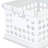 Sterilite Stackable Plastic Storage Open Crate Bin Organizer Box, White