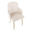 Jaquavia Fabric Upholstered Arm Chair in Cream-911342249-911342254