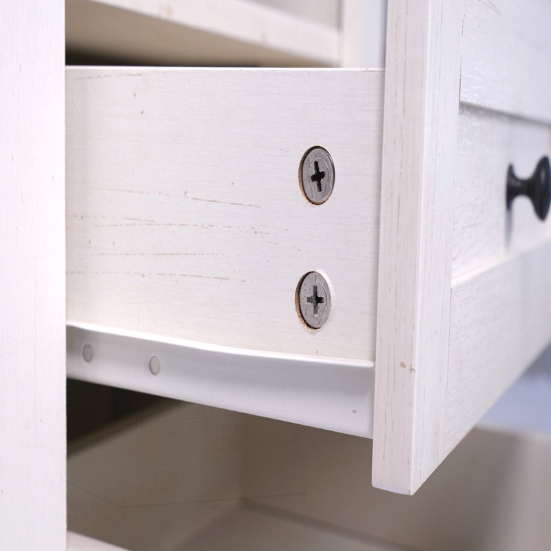 Charmante table de chevet rustique avec beaucoup de rangement pour la chambre à coucher et le salon