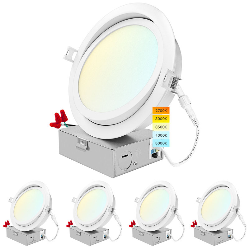 Ensemble d'éclairage encastré ultra-plat à DEL 6 po