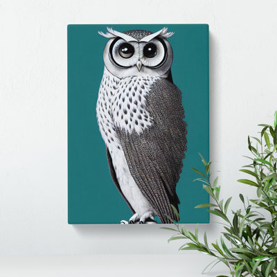 XC1022-1747X Curious Owl - Wrapped Canvas Print