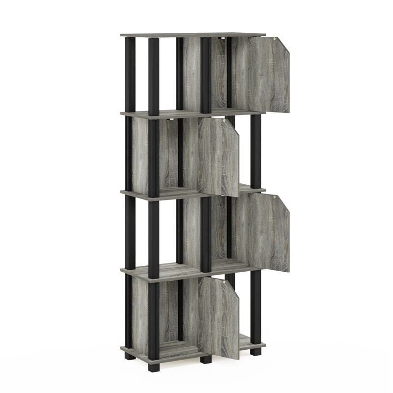 Emilian 146.6cm H x 59.7cm W Standard Bookcase, French Oak Grey/Black
