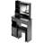 Small Size Left Drawer Desktop Vanity Table + Cushioned Stool, Extra Large Sliding Mirror, Multi Layer, High Capacity Storage Fashionable Dresser, Suitable For Small Space, EPA,GCC,UL Certificate-489521137
