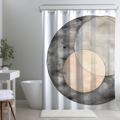 Dafny – Polyester Shower Curtain, Dye Sublimation Print, 71" W × 74" L