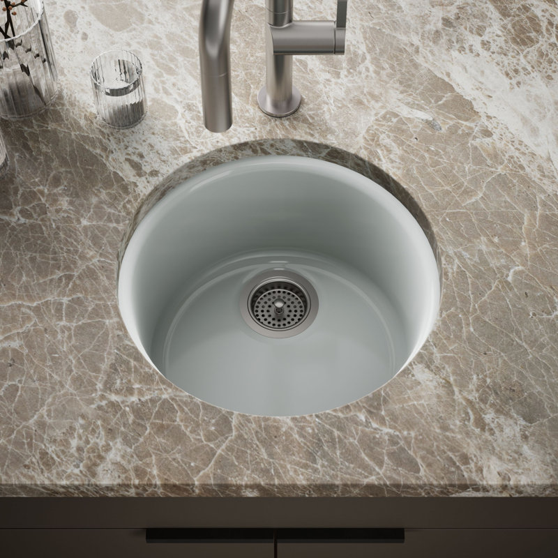 Porto Fino™ Top-Mount/Under-Mount Bar Sink, Ice Grey