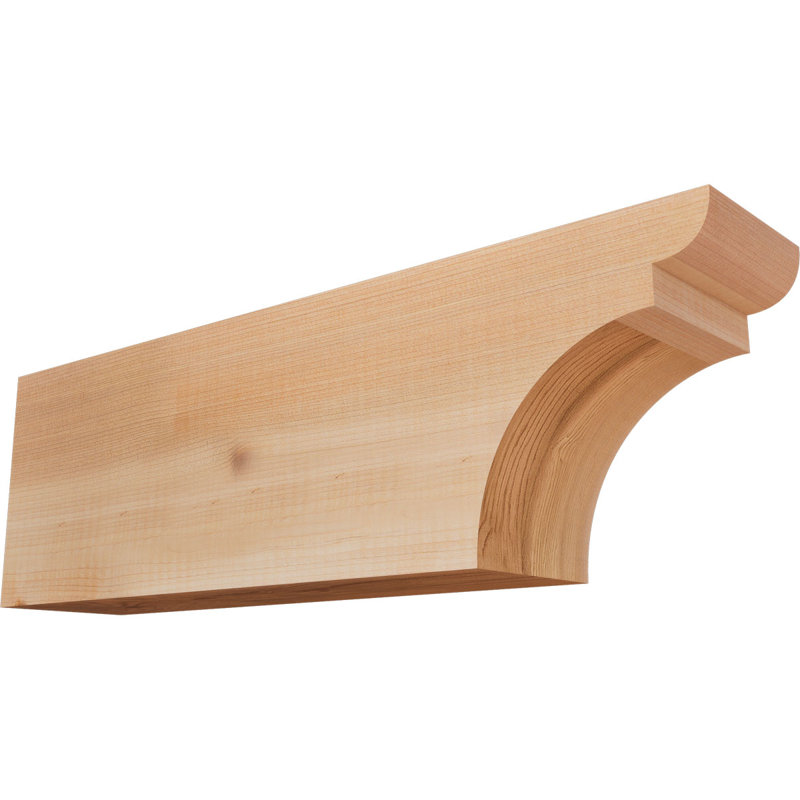 Yorktown Smooth Rafort Tail, Cèdre rouge, H 6 po x l 18 po x P 3,5 po