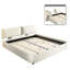 Modern-style chenille fabric king-size cloud bed with removable upholstered headboard-43244892