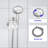 Wall Mounted Shower Head Multi Function Adjustable Shower Combo Rainfall Shower System with Handheld Shower-60199647