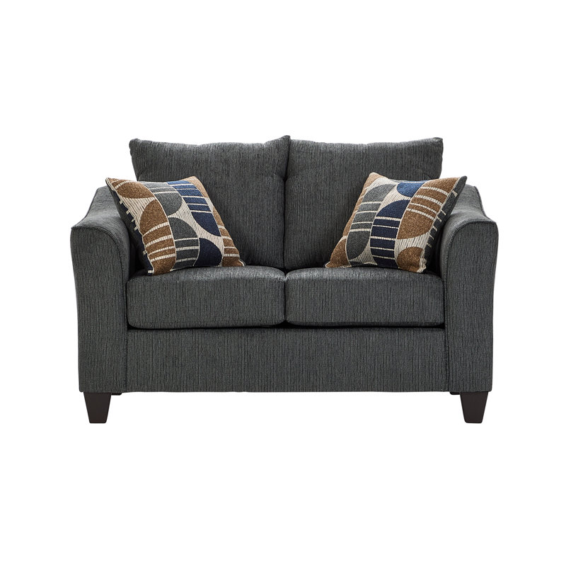  Causeuse rembourrée 1250, gris anthracite fusée, Fusée fusée