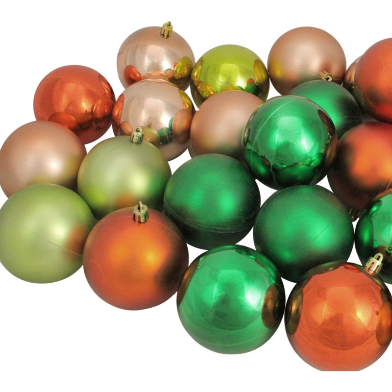 Boules de Noël incassables à 2 finitions, Vert / amande / kiwi