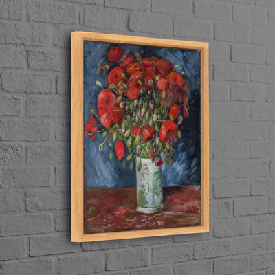 Van Gogh Inspired Poppies Painting Reproduction on Canvas Captures the Beauty of Red Floral Artwork Creating an Aesthetic Appeal for Your Home Decor