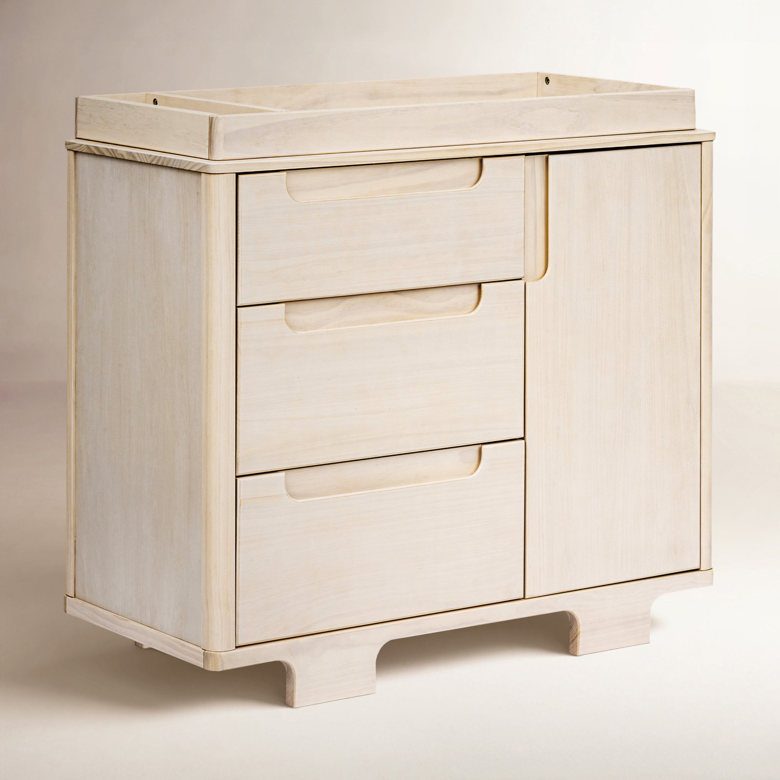 Yuzu 3-Drawer Changing Table Dresser, Washed Natural