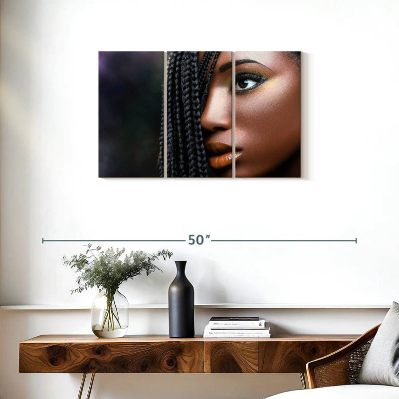 Sh Shoresworth, femme noire, beauté, H 20 po x l 33 po