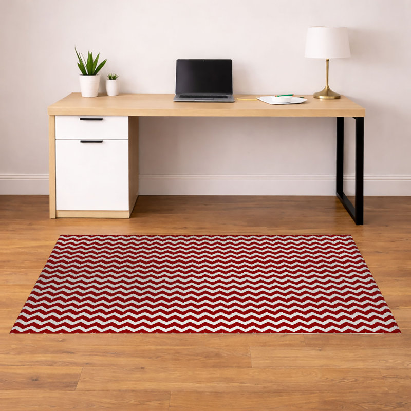Tapis de bureau Chevy, L 36 po x P 24 po, Rouge canneberge