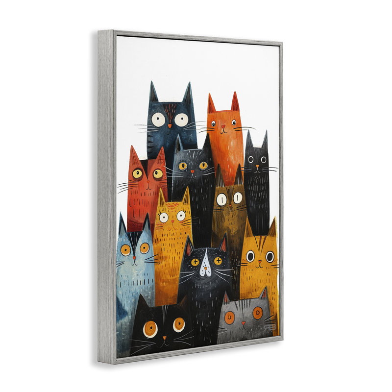 «Fun Peeking Cat Face», art giclée par Roozbeh Bahramali, Estampe numérique Farmhouse, H 24 po x l 16 po