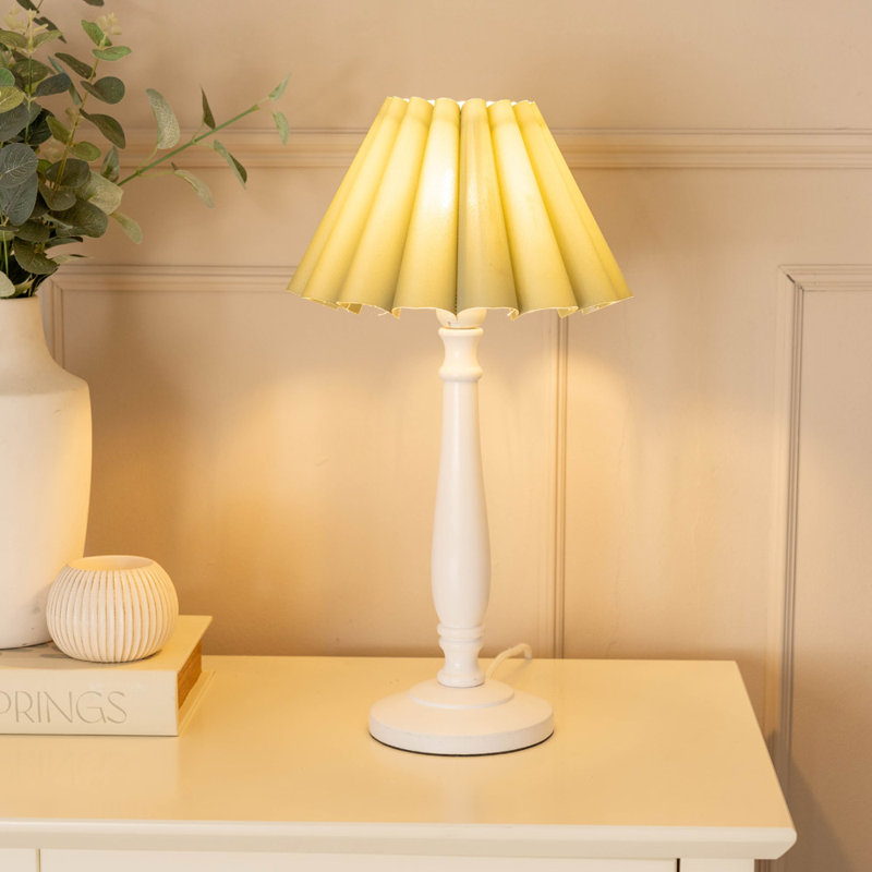 Rusne Table Lamp, White, Green, Yes