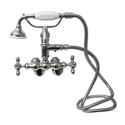 2 Handle Bathroom Clawfoot Tub Faucet with Diverter