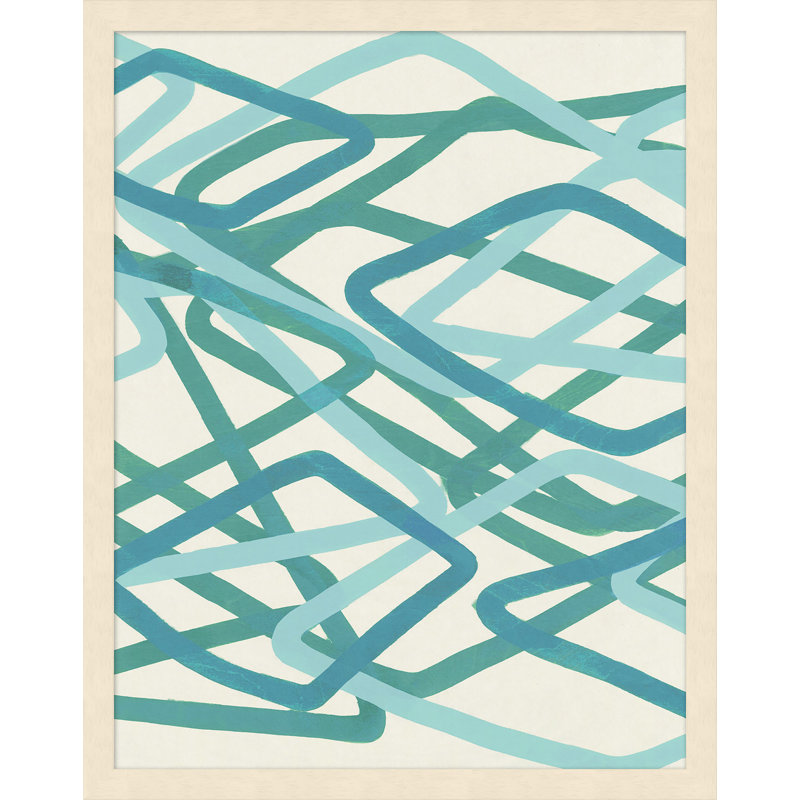 Tricolor Triptych 2 par Christopher Kennedy - Reproduction d'art sur papier encadrée
