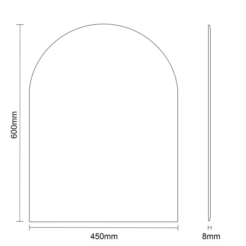 Hampton Arch Mirror, 60cm H x 45cm W