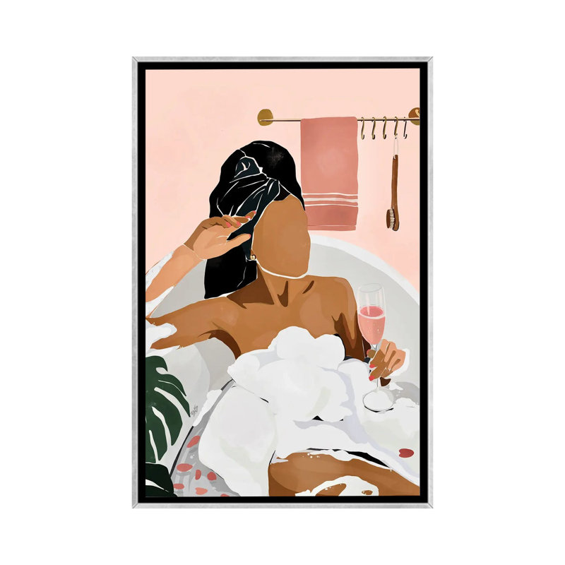 " Unwind " by Bria Nicole, Silver Frame, No Mat, 48" H x 32" W x 1.5" D