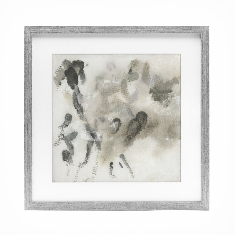 «Soft Embers Abstraction», impression encadrée sous verre, design par June Erica Vess, Cadre de ferme gris, H 13 po x l 13 po