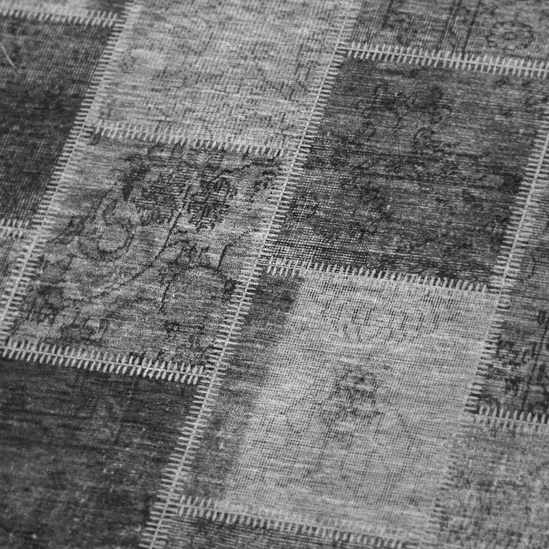 Jeté patchwork Addison Sherpa ASB772, Gris