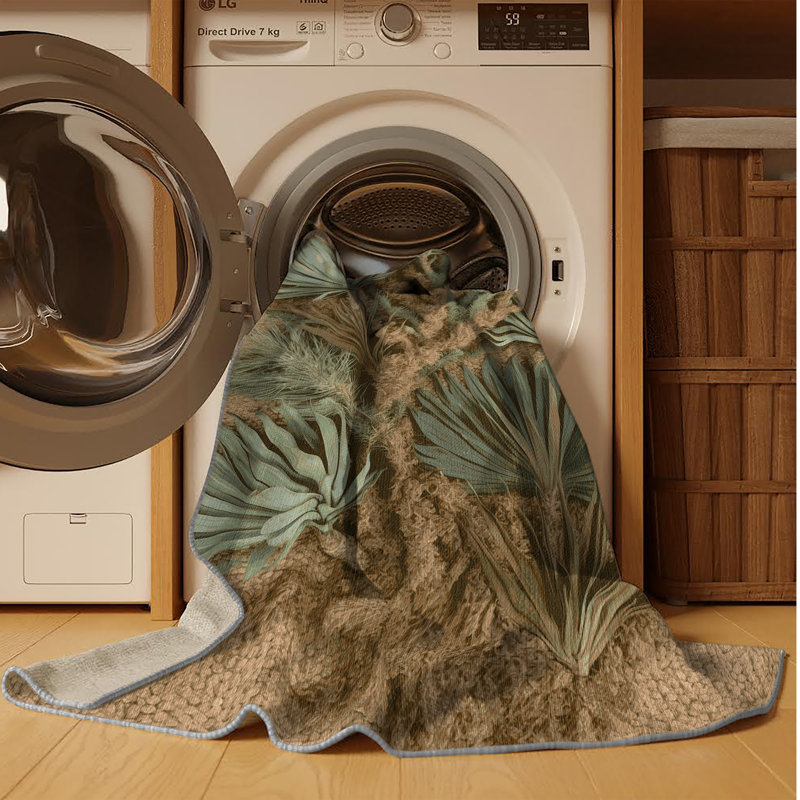 Tapis brun lavable à la machine