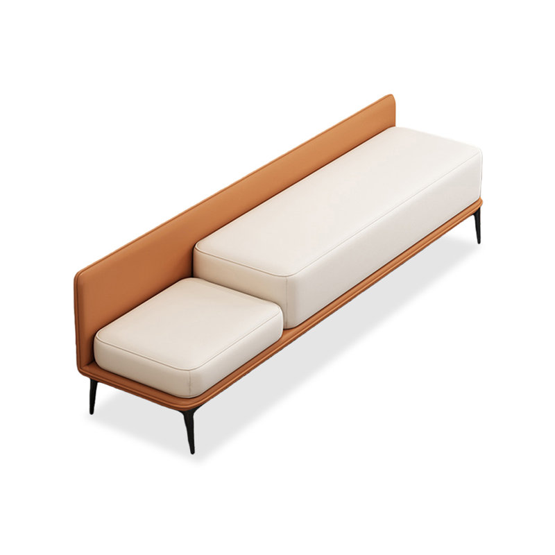 Banc rembourré orange, Orange, H 20,47 po x l 59,06 po x P 15,75 po