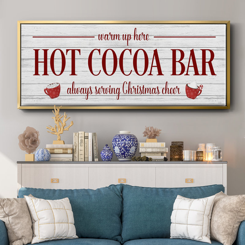 Hot Cocoa Bar - toile encadrée, H 24 po x l 60 po