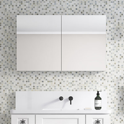 Pharmacie pour salle de bain à cadre sans cadre l 48 po x H 30 po