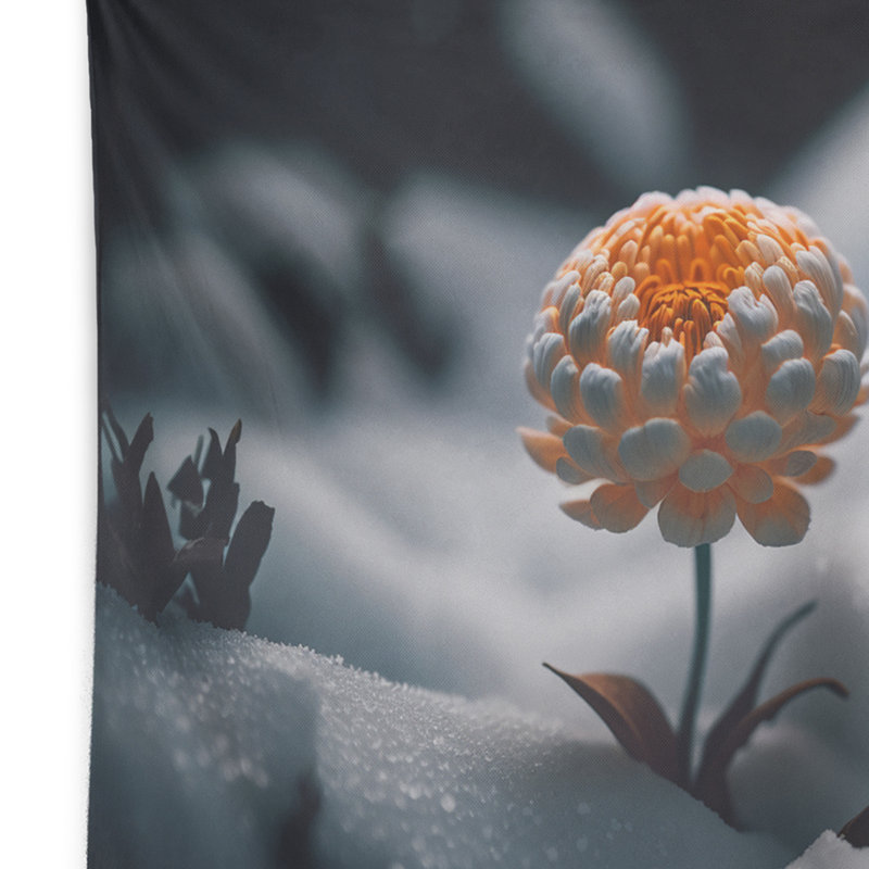 Tapisserie en polyester avec une fleur de souci orange en fleurs II, H 32 po x l 39 po