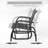 2 Metal Frame Glider Chairs With Breathable Textile Seat Mat - Transform Your Outdoor Into A Chill Spot: Garden, Poolside, Backyard, Balcony Black Porch Create Space: